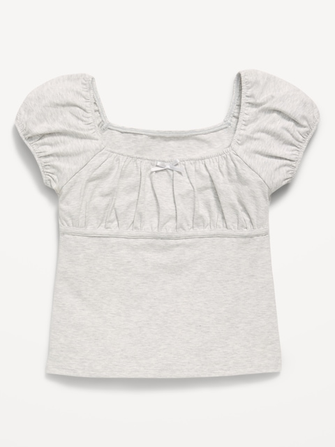 Puff-Sleeve Top for Girls