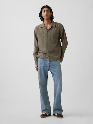 ルーズフィット ブーツカットデニム