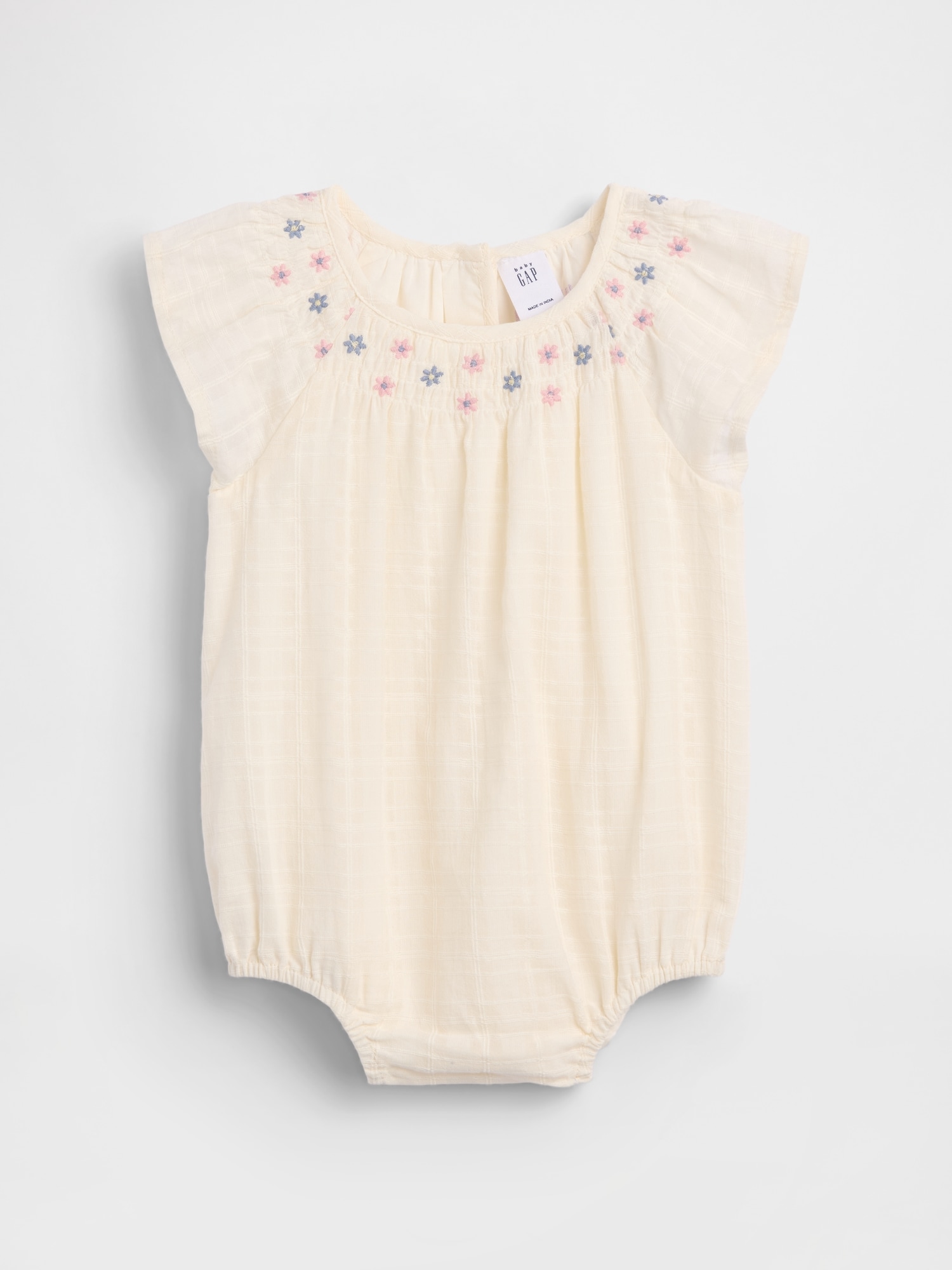CACHE-COUCHE SMOCKÉ À MOTIF FLORAL POUR BÉBÉ