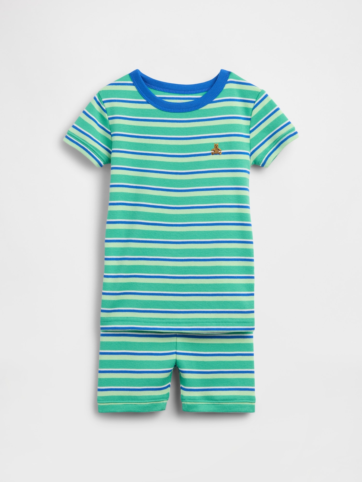 Baby & Toddler Organic Brushed Cotton Stripe PJ Short Set