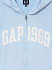 フレンチテリー リラックスフィット GAP1969ロゴ  ジップアップパーカー-3