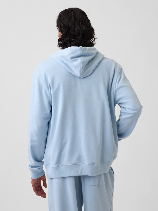 フレンチテリー リラックスフィット GAP1969ロゴ  ジップアップパーカー-2