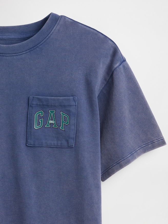 リラックスフィット GAPロゴ ポケットTシャツ (キッズ)-2