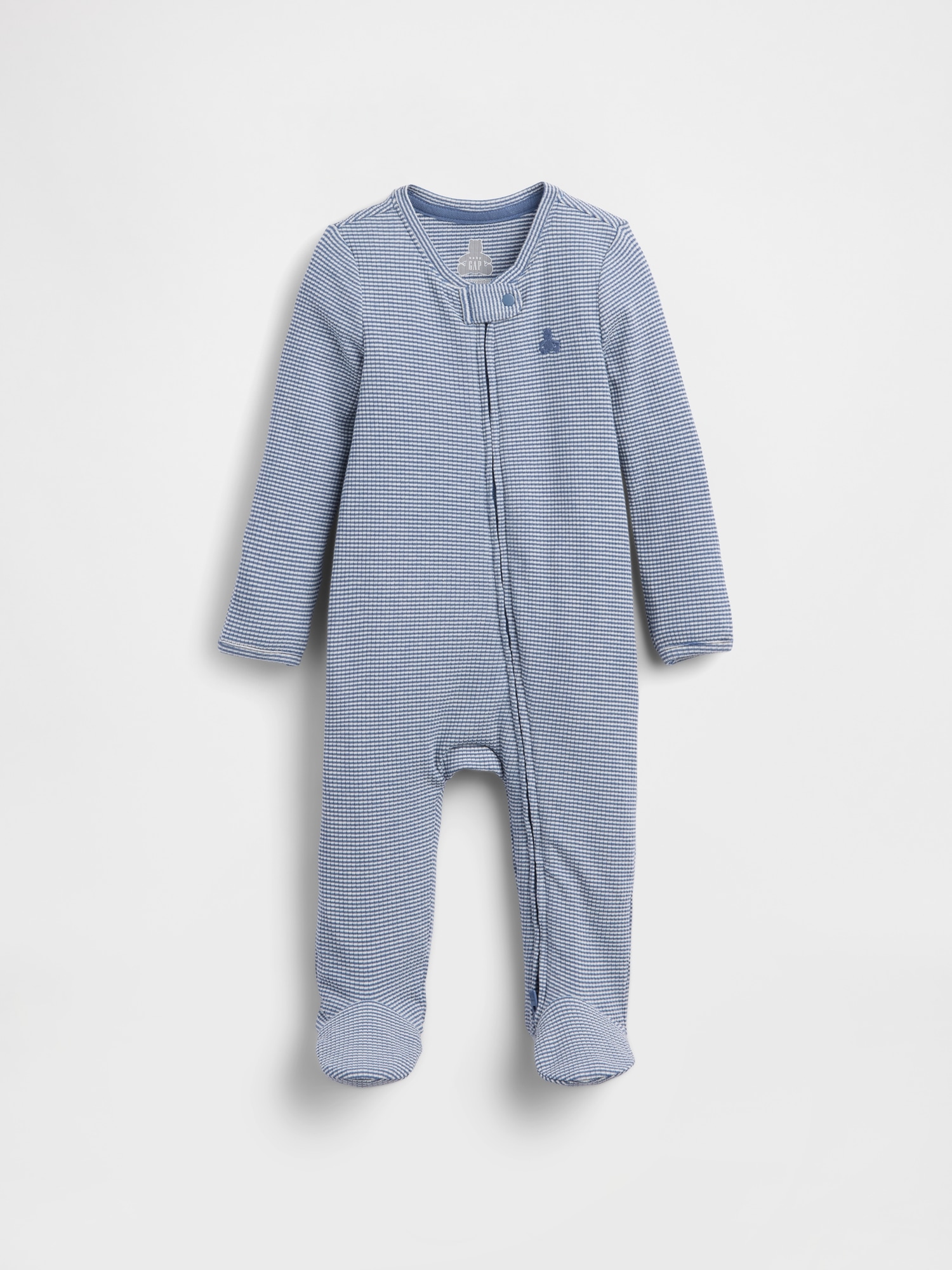Baby First Favorites TinyRib Stripe Footed One-Piece