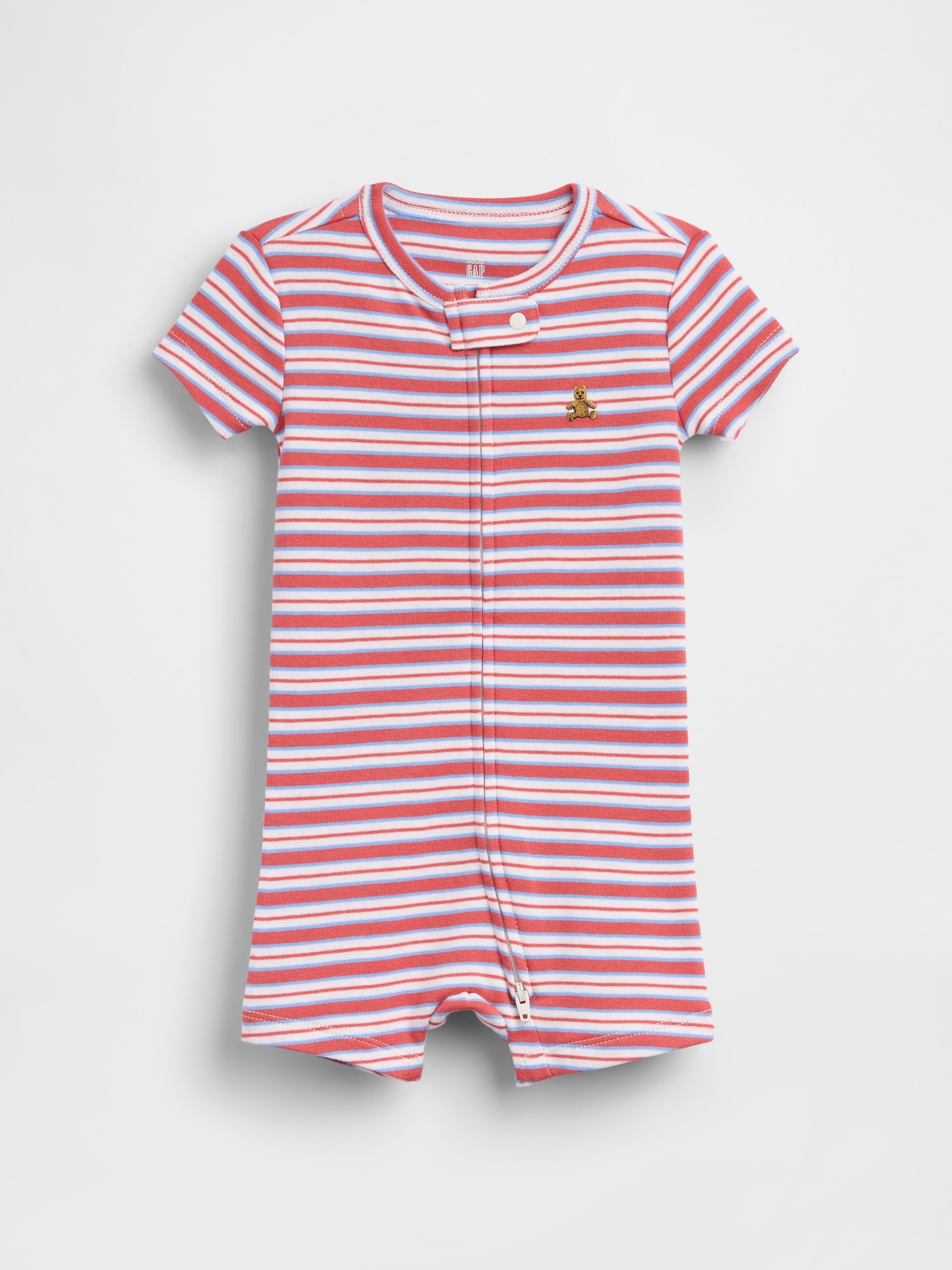 Gap Kids' Baby First Favorites Organic Cotton Shorty One-piece In Red