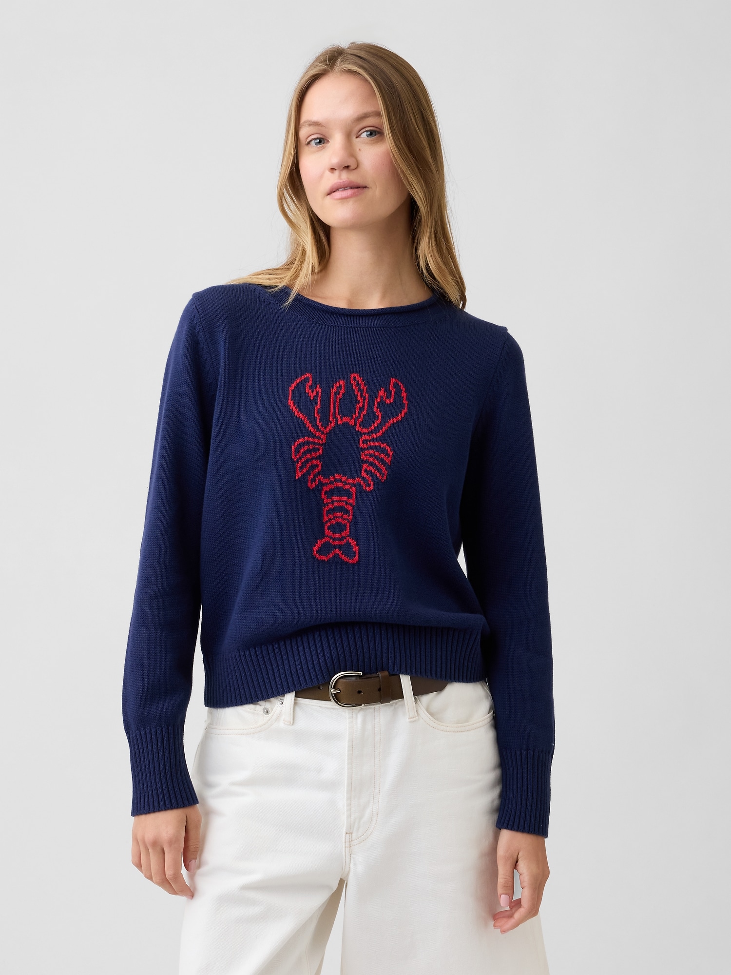 Rollneck Intarsia Sweater