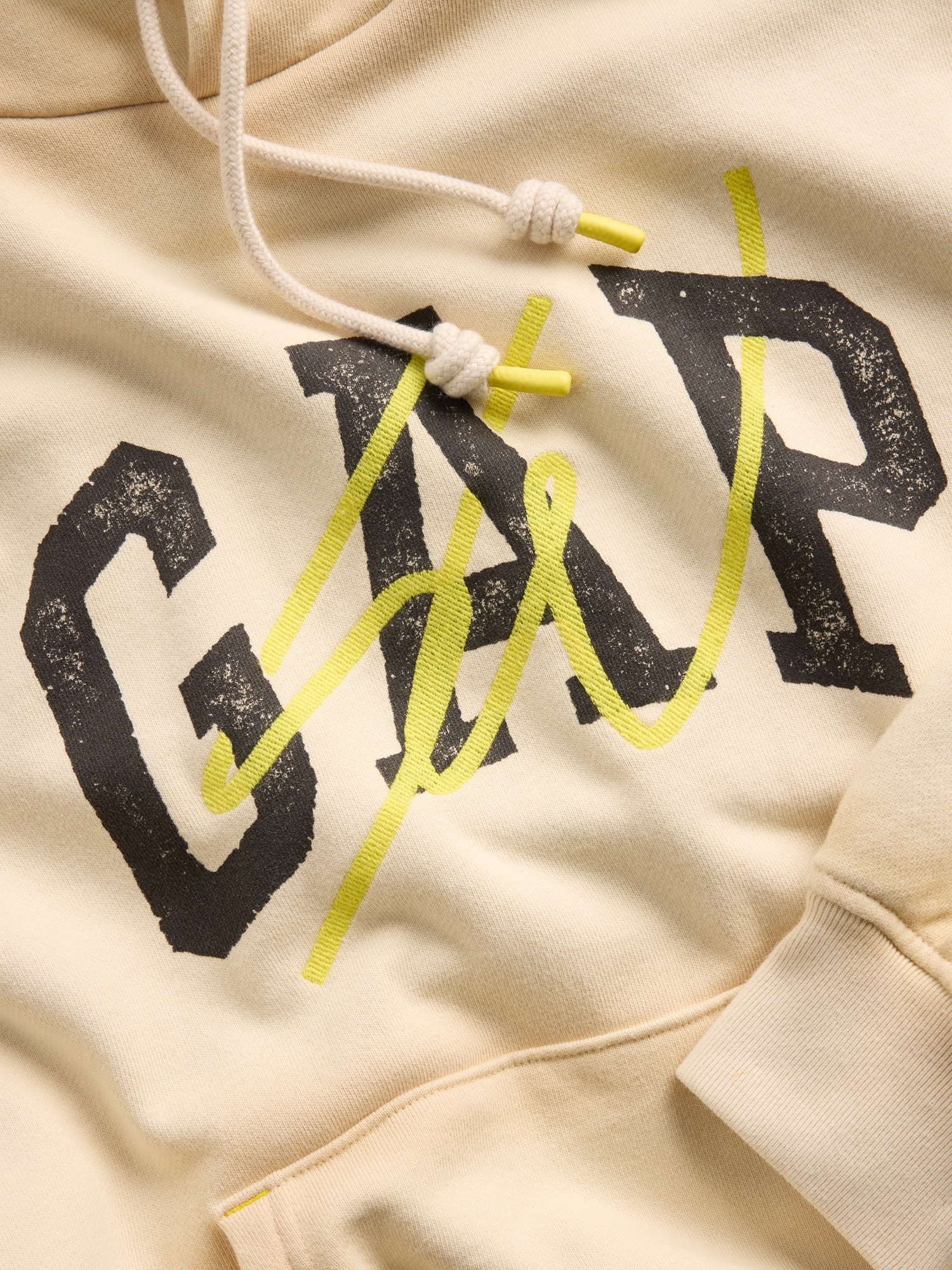 Gap &times; Sean Wotherspoon ヘビーウェイト フレンチテリー オーバーサイズ クロップド GAPロゴパーカー-3