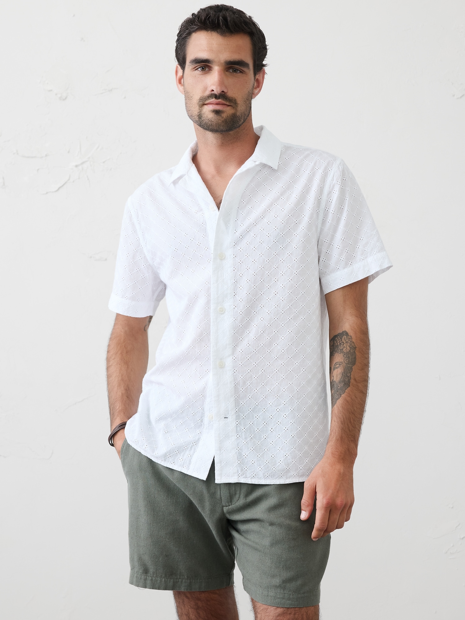 CHEMISE DE VACANCES TEXTURÉE COUPE STANDARD