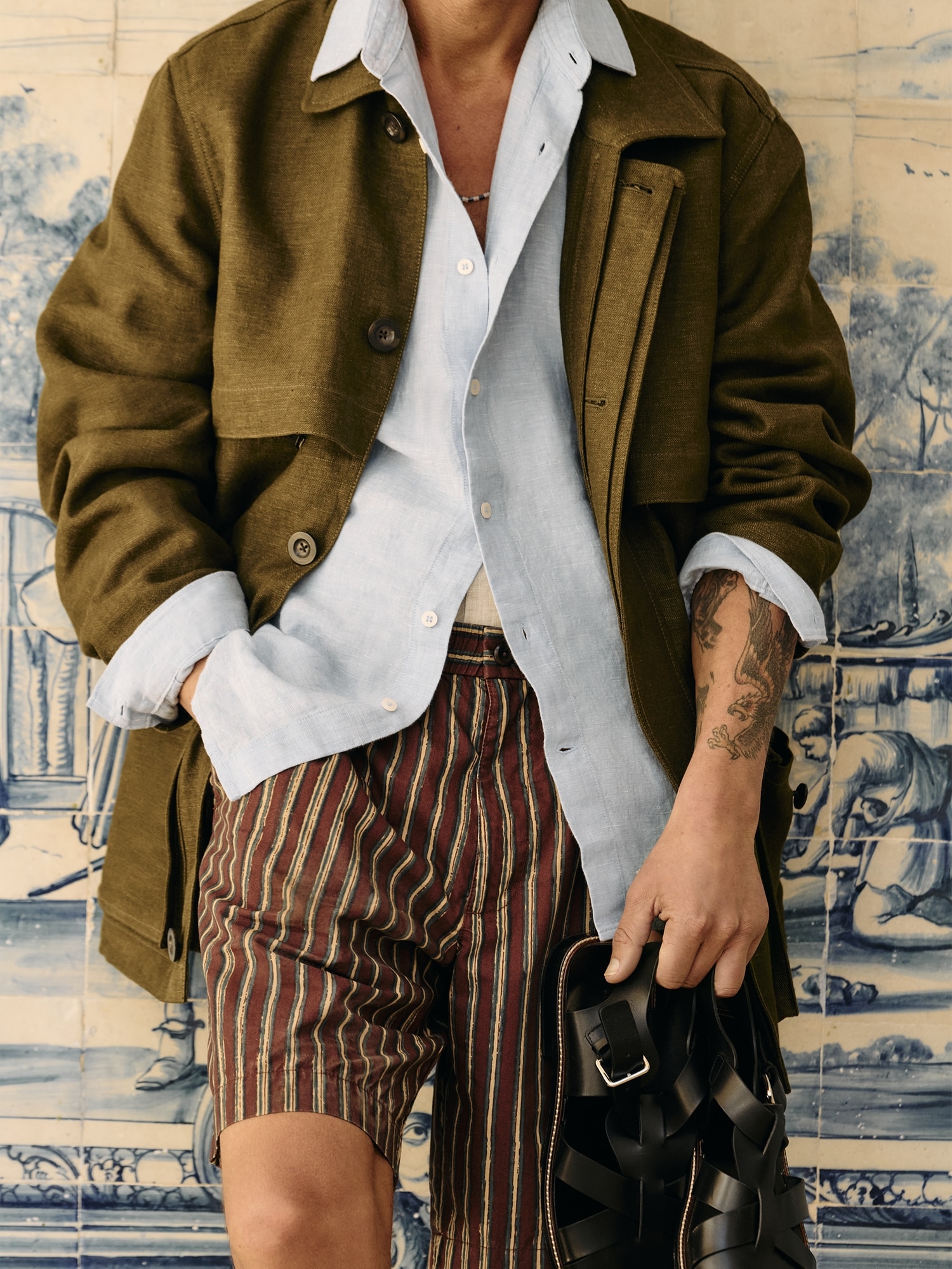 スタンダードフィット リネンシャツ-1