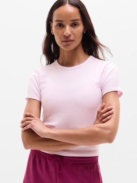 Signature Rib Crop Tee