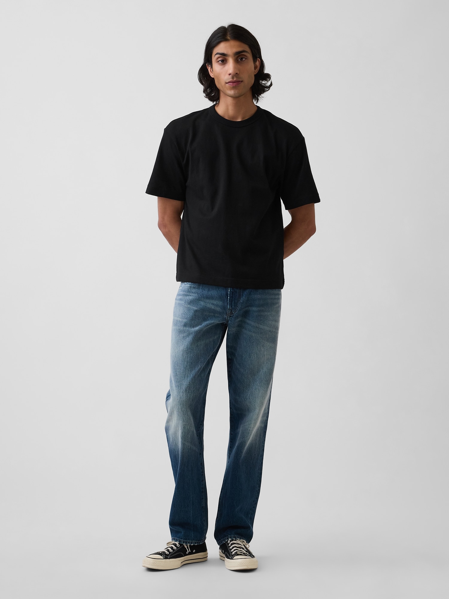Gap公式オンラインストア | ヘビーウェイト クロップドTシャツ