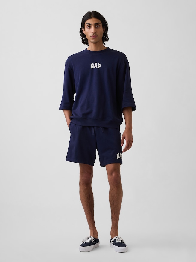 リラックスフィット GAPロゴ フレンチテリー ショートパンツ-0