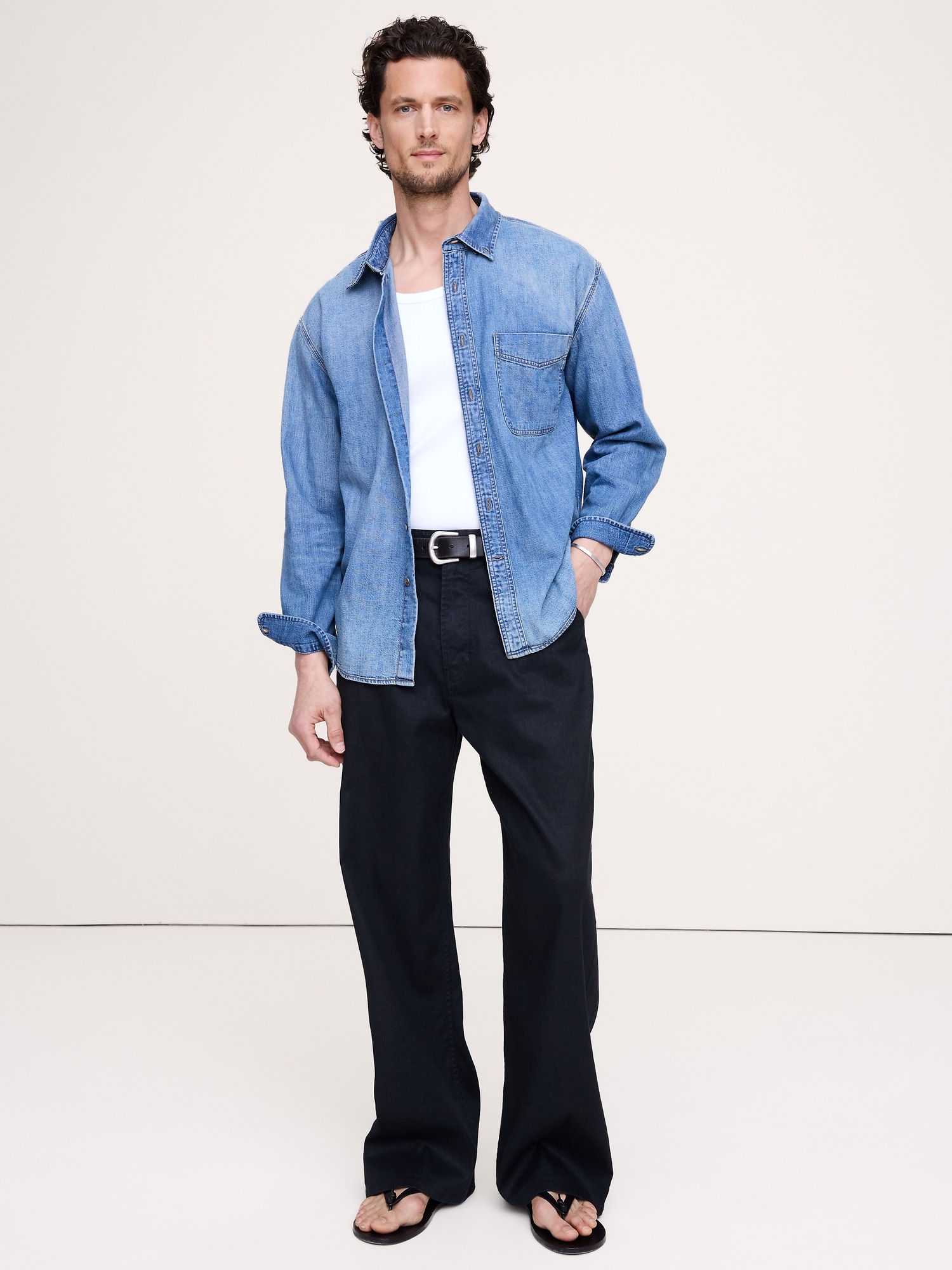 Relaxed-Fit Denim Shirt