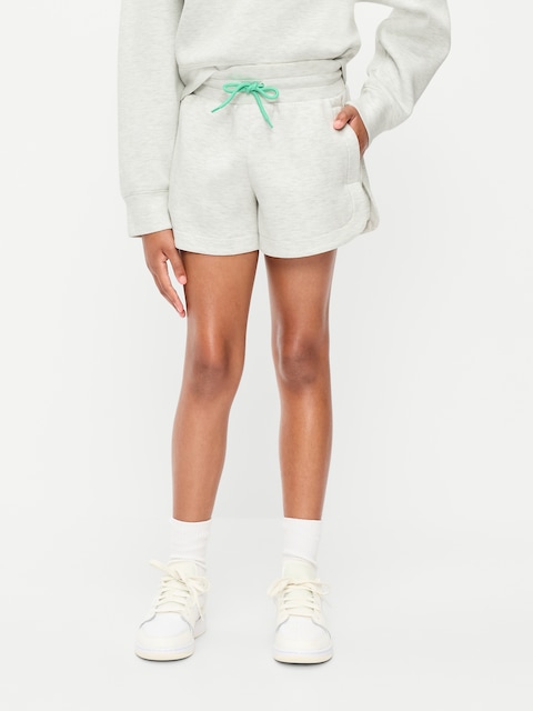 SHORT EN MOLLETON RAFFINÉ À TAILLE HAUTE POUR FILLE