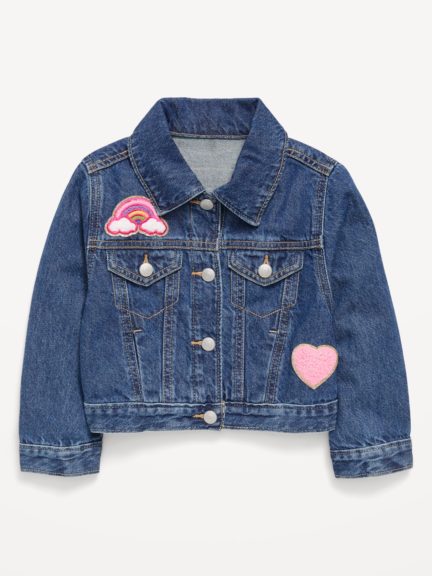 Cropped Trucker Denim Jacket for Toddler Girls