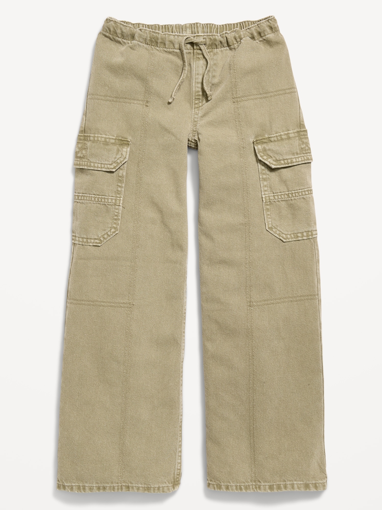 CARGO COUPE TRÈS GÉNÉREUSE À JAMBE LARGE À TAILLE BASSE EXTENSIBLE POUR FILLE