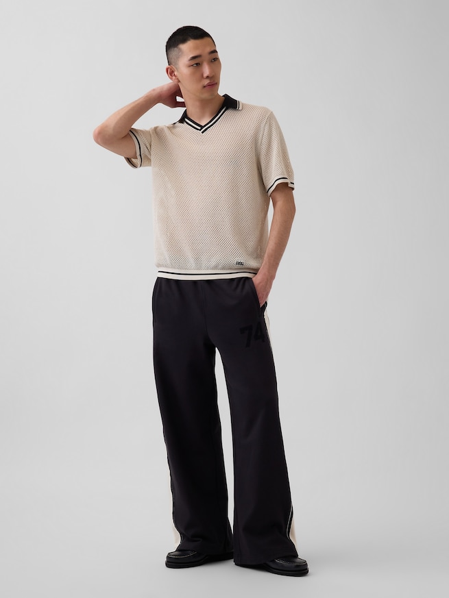 OuiGap メッシュニットポロシャツ-1