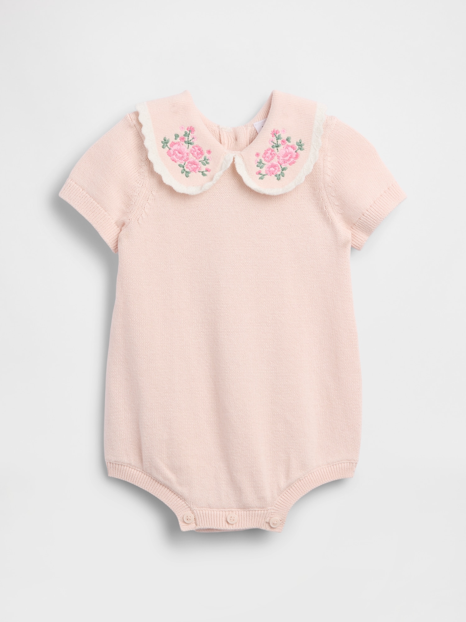 Baby Embroidered Collar Sweater Bodysuit
