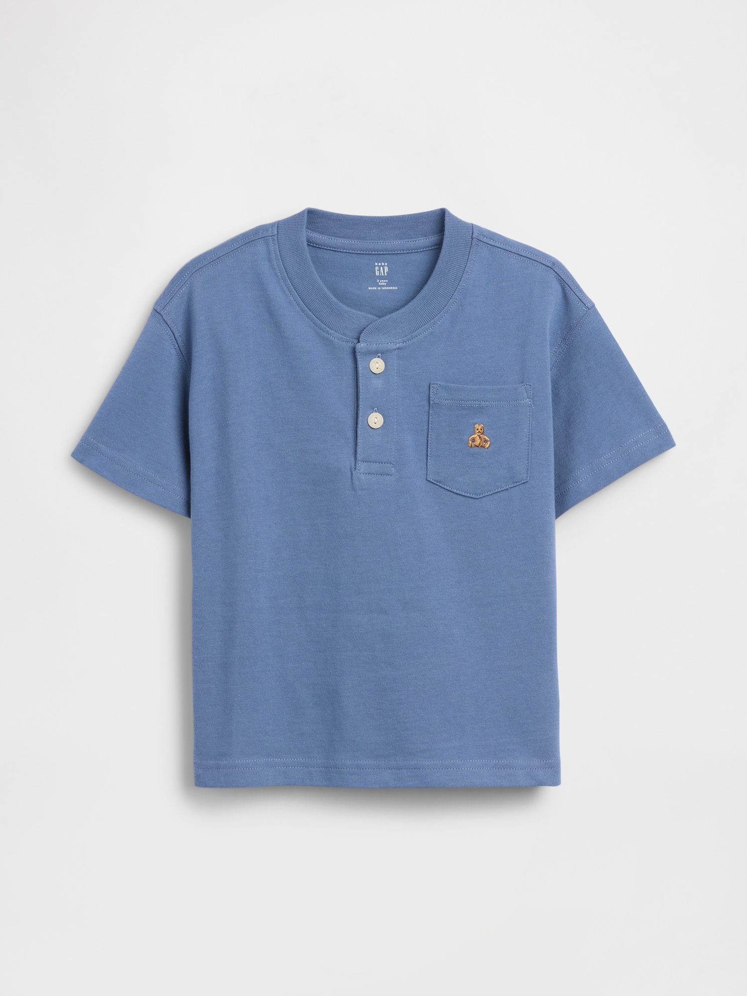 Gap Kids' Baby & Toddler Pocket Henley T-shirt In Blue