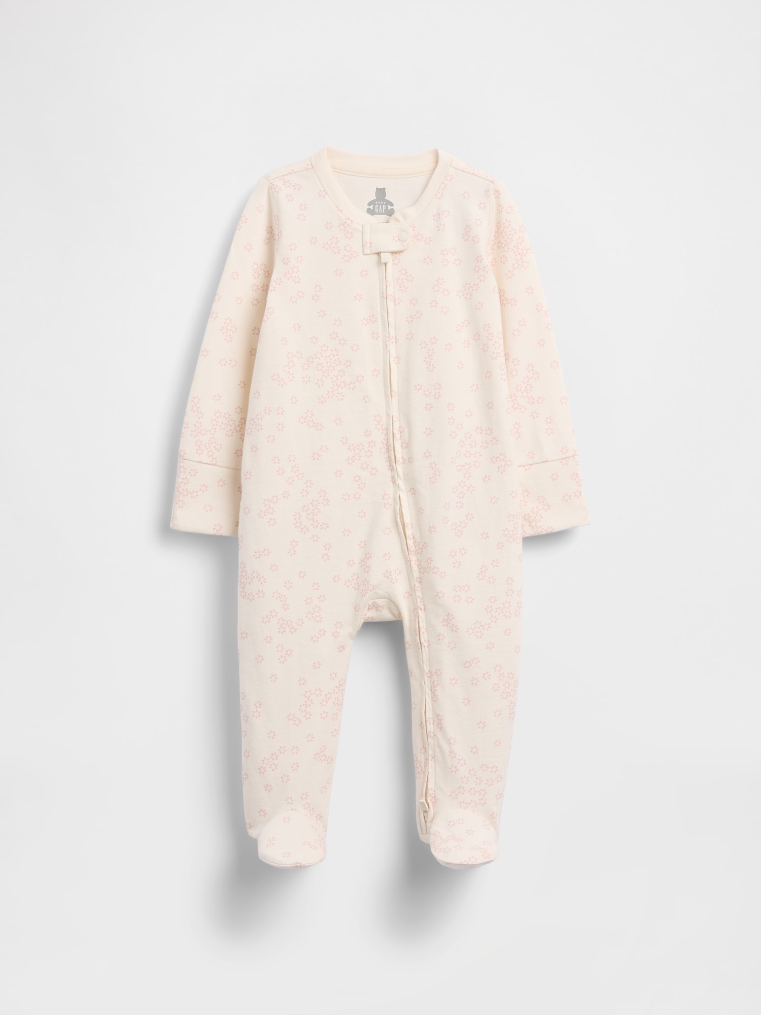 Baby Organic Cotton Floral Footed One-Piece