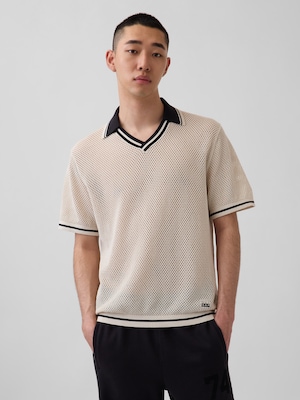 OuiGap メッシュニットポロシャツ