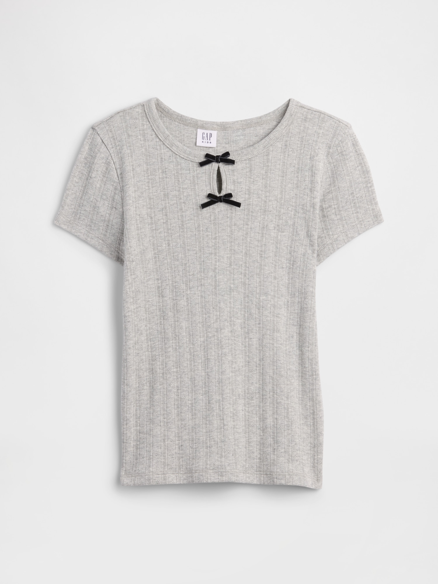 Kids Pointelle Keyhole T-Shirt