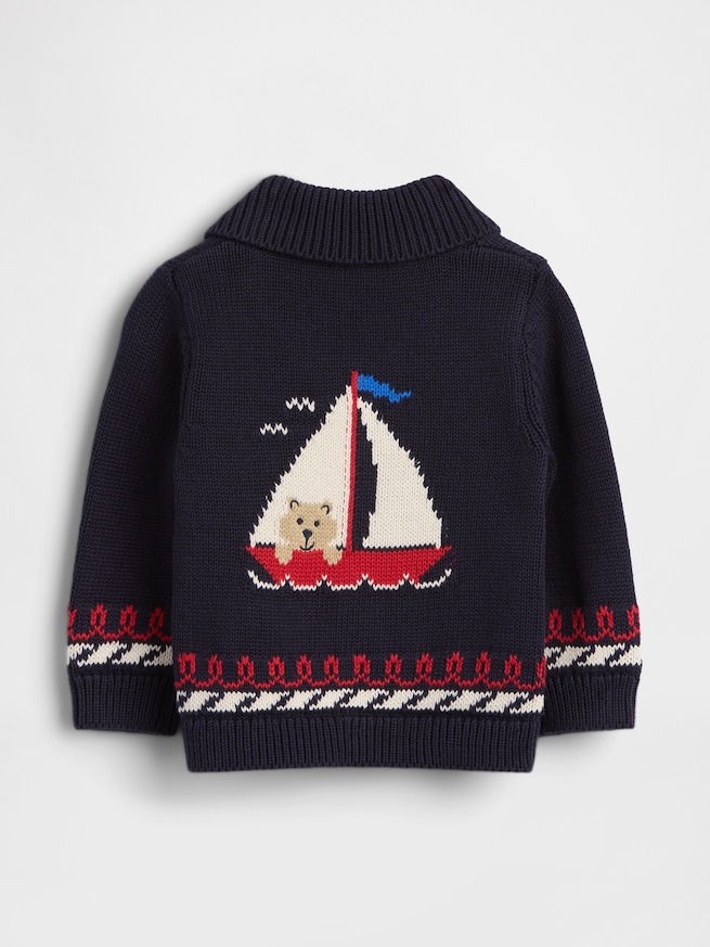 ノーティカルショール ニットカーディガン (ベビー)-0