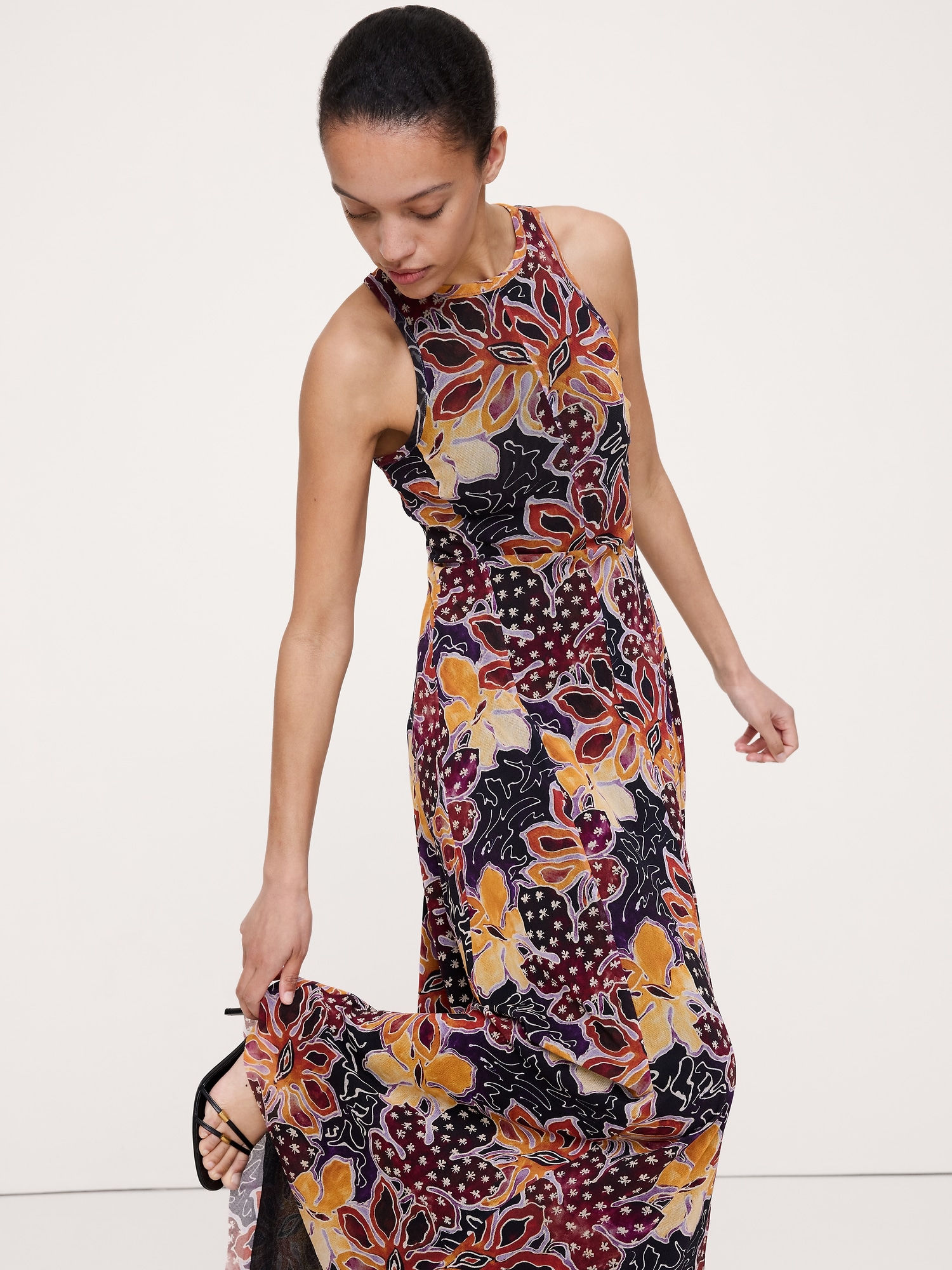 Mesh Tank Maxi Dress