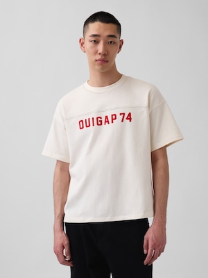 OuiGap ヘビーウェイト クロップド ロゴTシャツ