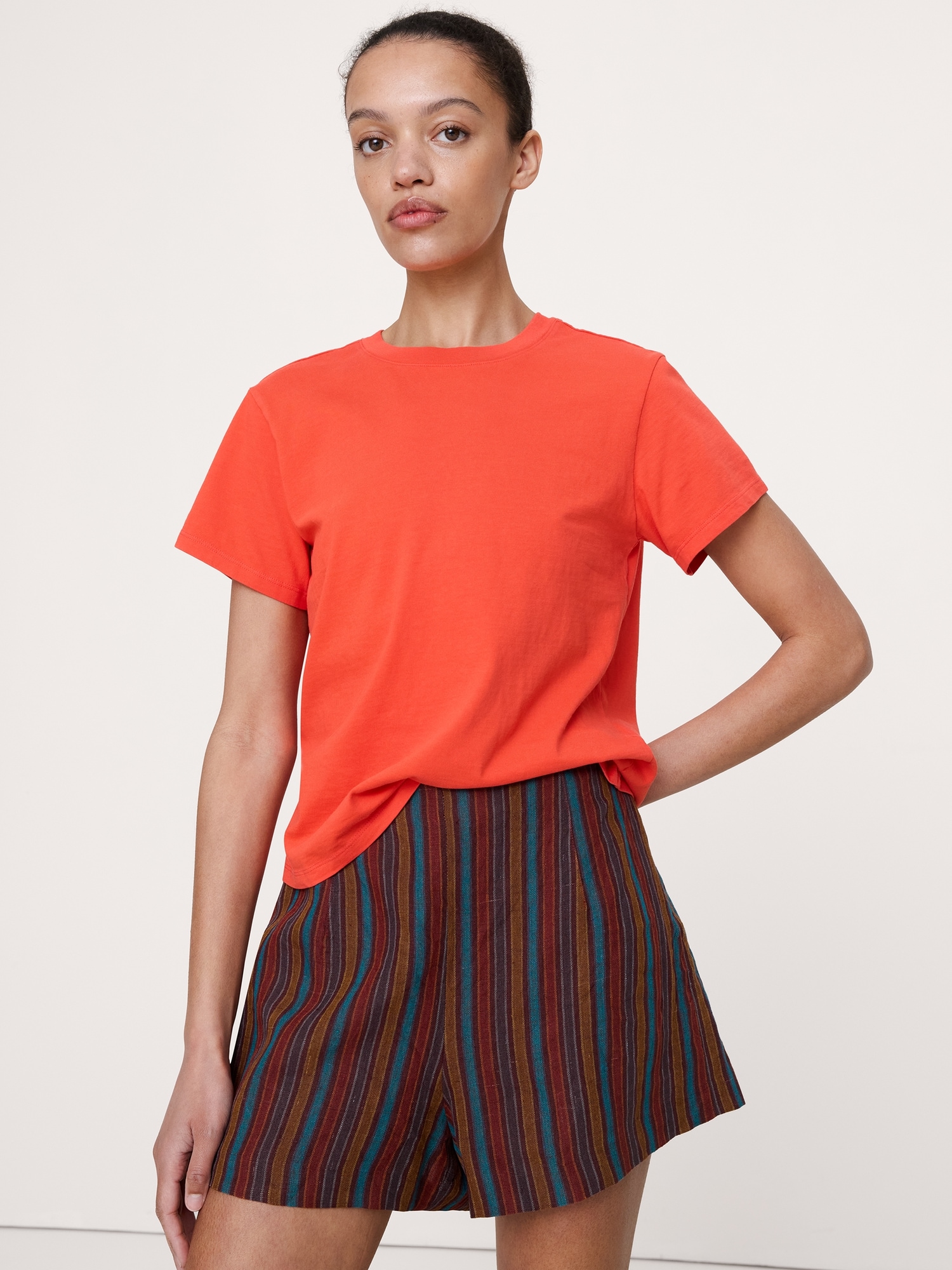 T-SHIRT RAS DU COU EN COTON RÉTRO