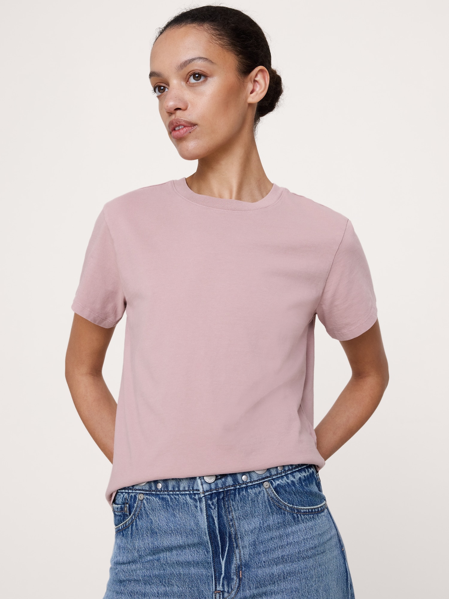 T-SHIRT RAS DU COU EN COTON RÉTRO