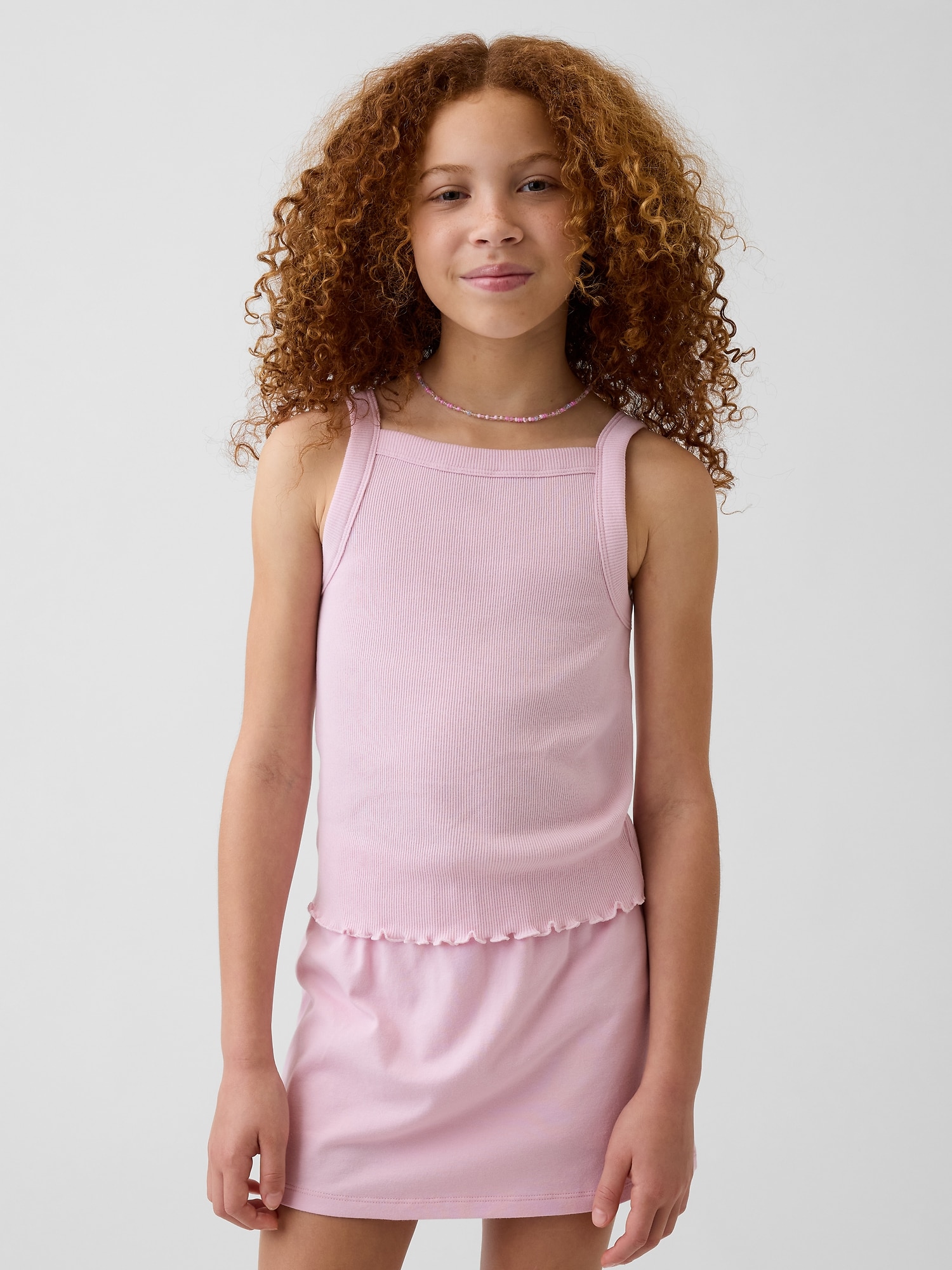 CAMISOLE CÔTELÉE À ENCOLURE CARRÉE POUR ENFANT
