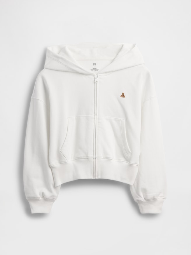 ヴィンテージソフト フレンチテリー ウェッジ ジップアップパーカー (キッズ)-1