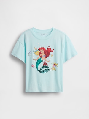 GapKids &times; ディズニー オーバーサイズ フリッピースパンコール グラフィックTシャツ
