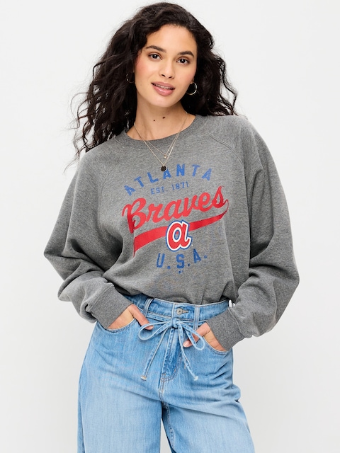 Atlanta Braves Raglan Sweatshirt for Women
