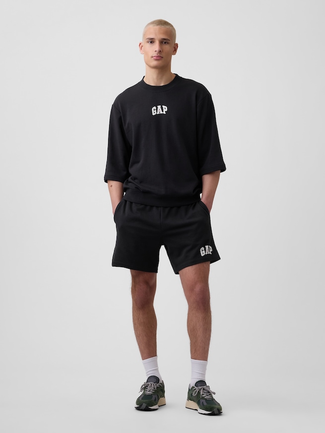 リラックスフィット GAPロゴ フレンチテリー ショートパンツ-0