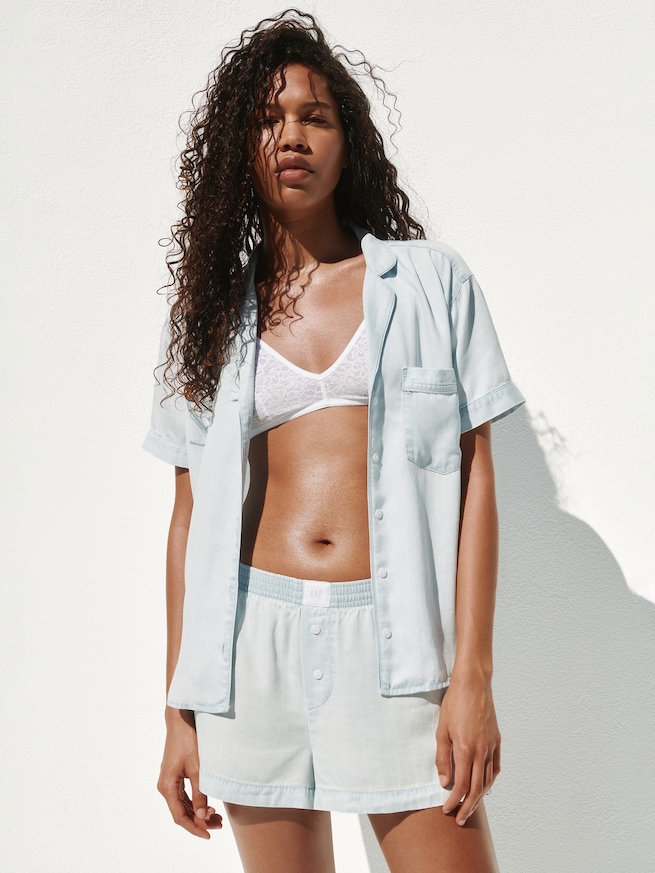 ポプリン パジャマ ボクサーショートパンツ-6