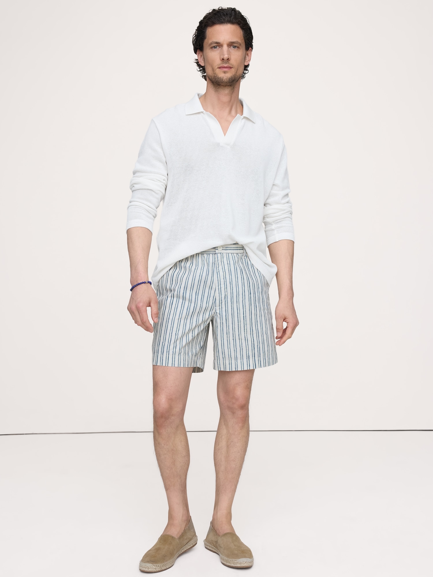 SHORT À TAILLE EXTENSIBLE EN COTON LÉGER DE 18 CM