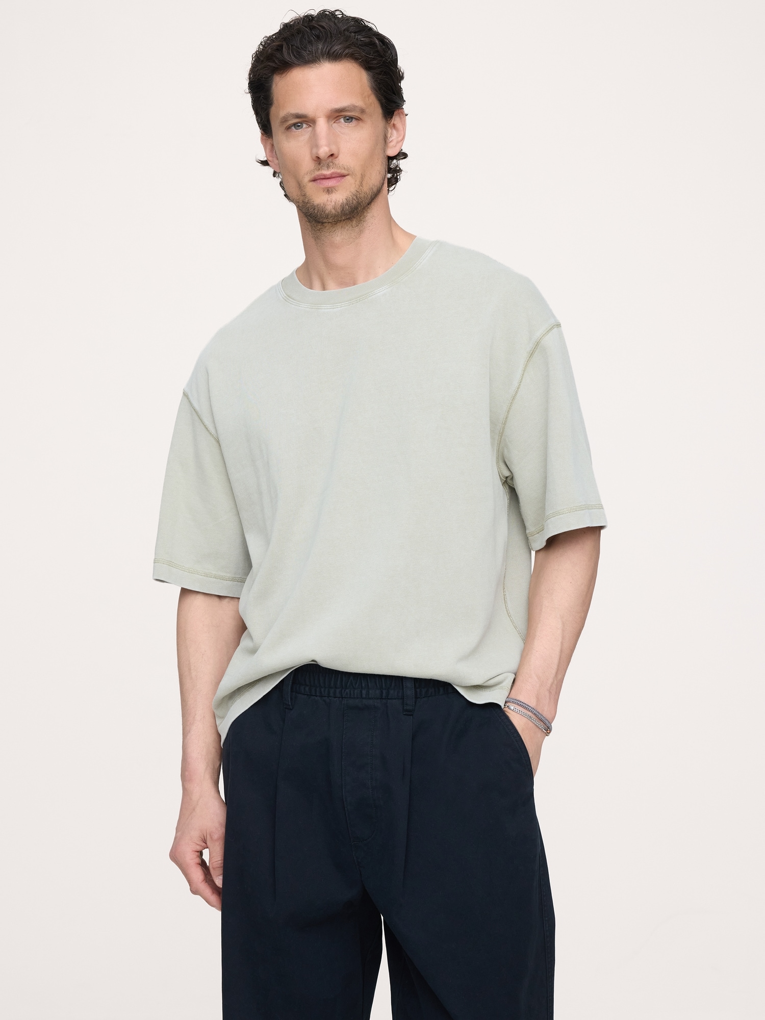 Sueded Cotton Boxy Tee