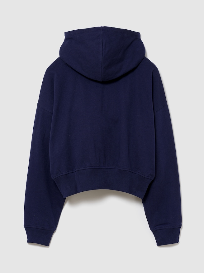 フレンチテリー オーバーサイズ GAPハートロゴ ジップアップパーカー-4