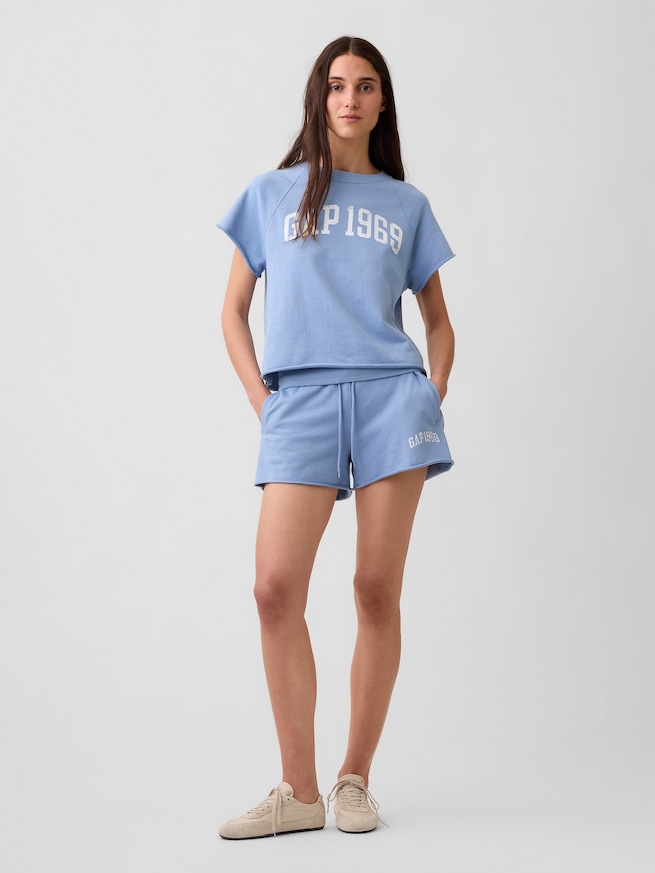 リラックスフィット フレンチテリー グラフィック Tシャツ-1