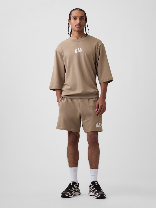 リラックスフィット GAPロゴ フレンチテリー ショートパンツ-0