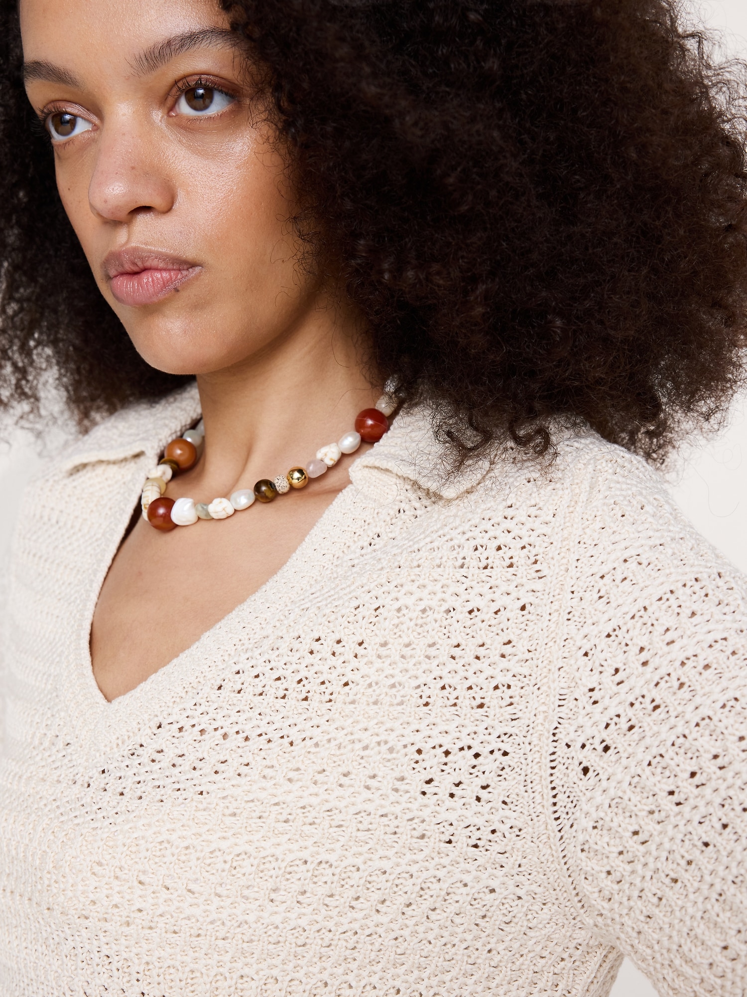 Cotton Crochet Mini Sweater Dress