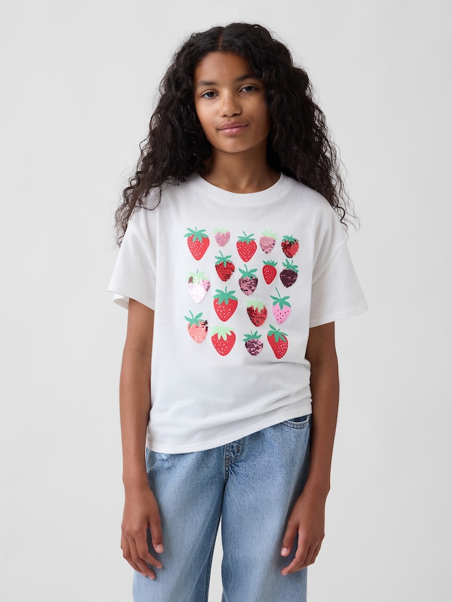 オーバーサイズ グラフィックTシャツ (キッズ)-0