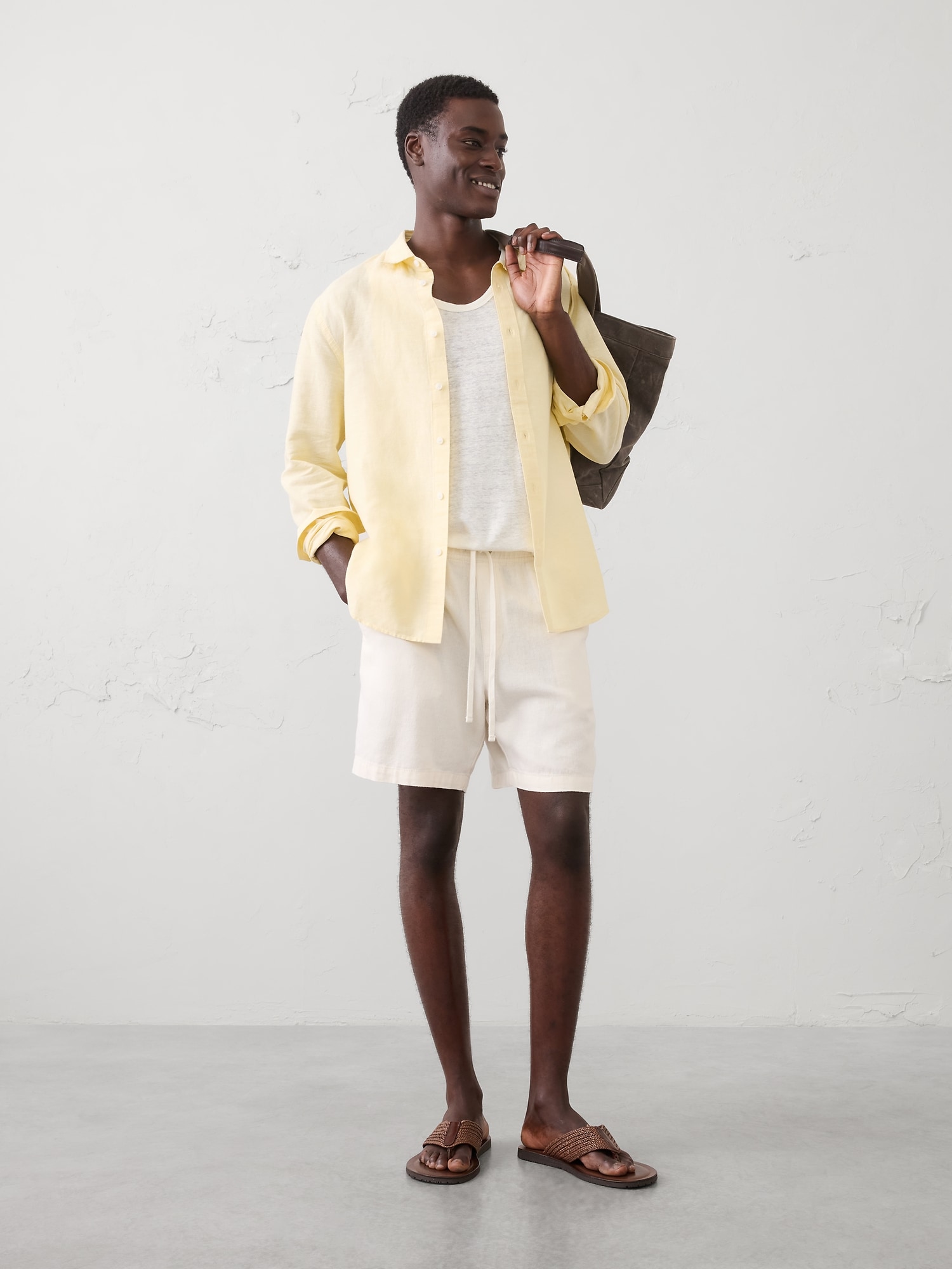 CHEMISE AJUSTÉE EN MÉLANGE DE LIN