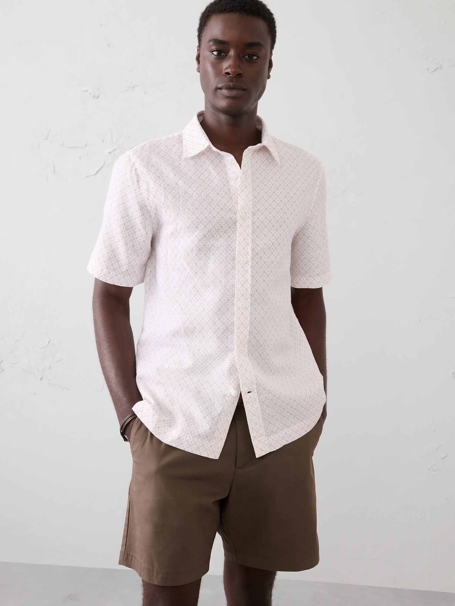 Standard-Fit Linen-Blend Shirt
