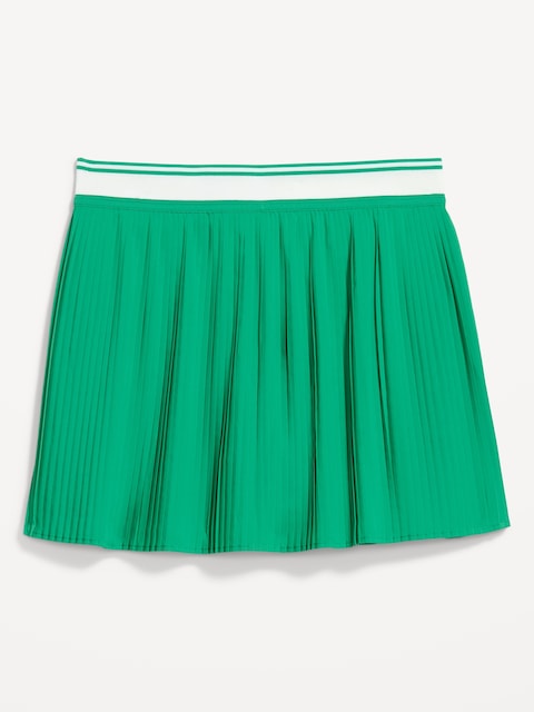 JUPE-SHORT À PLIS FINS À TAILLE TRÈS HAUTE