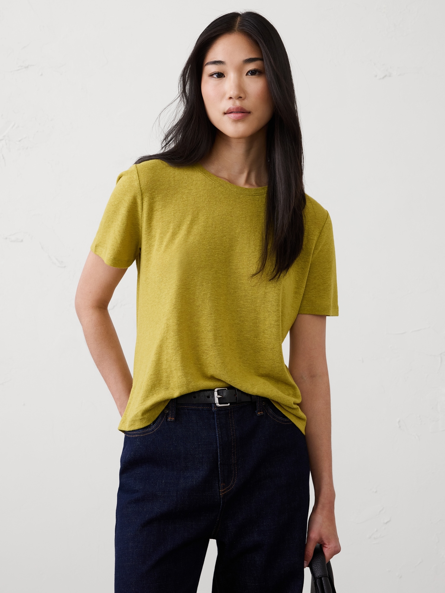 Linen-Blend T-Shirt