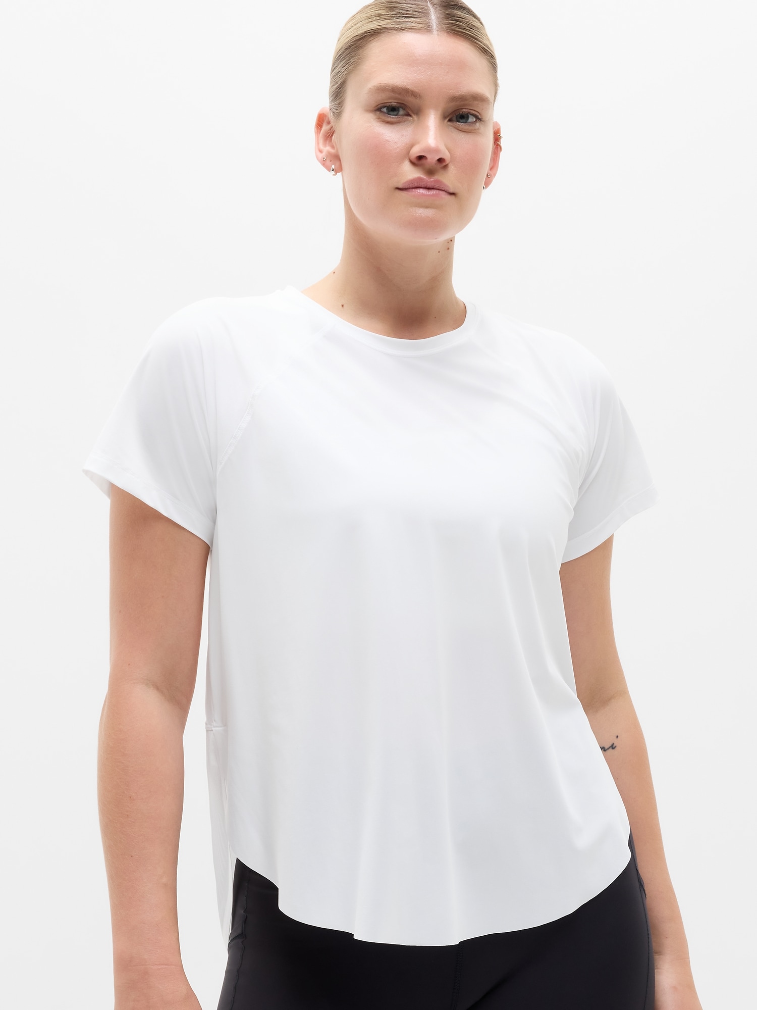 Athleta Ultimate Mesh Tee In Bright White