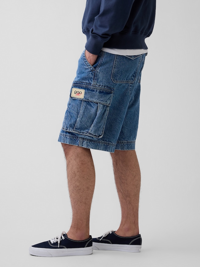 Gap &times; Sean Wotherspoon 13インチ デニムカーゴ バギーショートパンツ-2